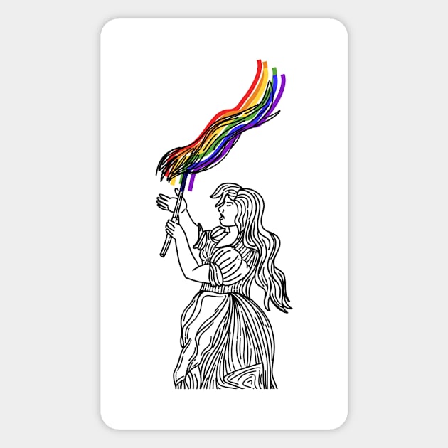 Rebel Girl Pride Magnet by candelanieto